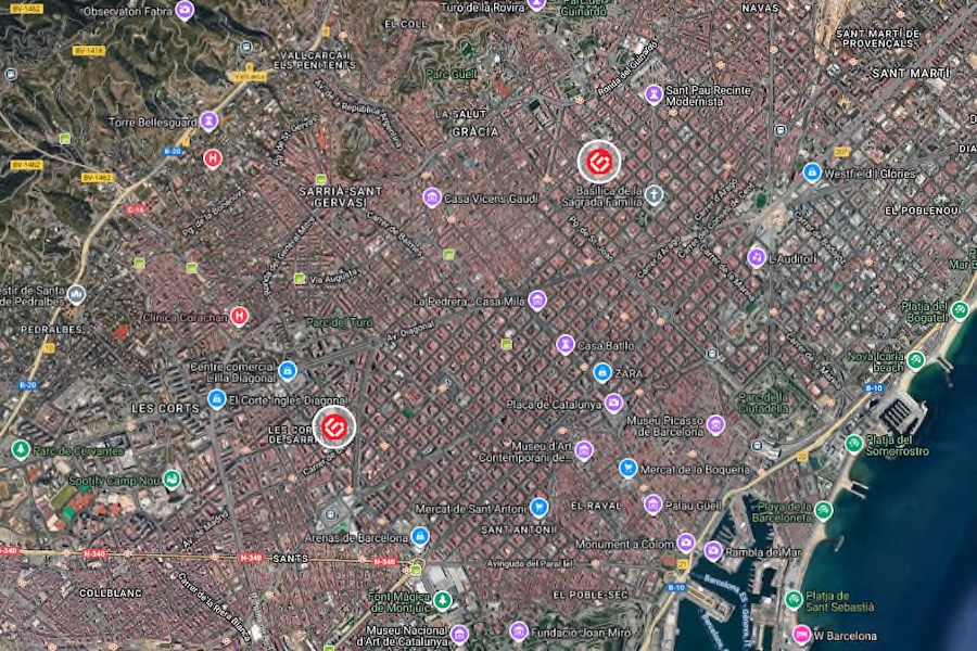 Mapa Oficinas Barcelona